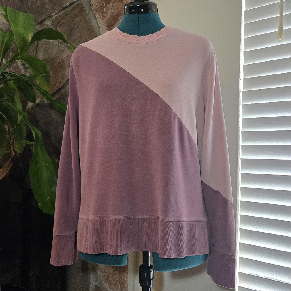 summersalt Softest French Terry Boat Neck Balletcore Sweatshirt Color Block